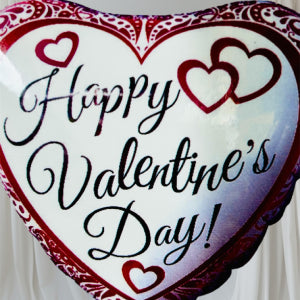 Happy Valentine's Day Heart Helium Balloon