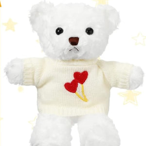 Teddy Bear (White Plouver) 25cm X 13.5cm