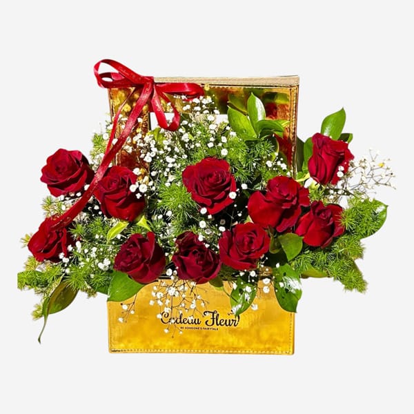 Golden Devotion Roses Bag