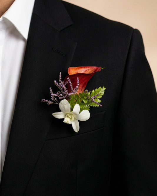 5 Fleur d'emeraude Boutonnières